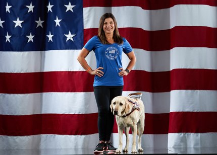Danelle Umstead and Aziza in training for the Paralympics.